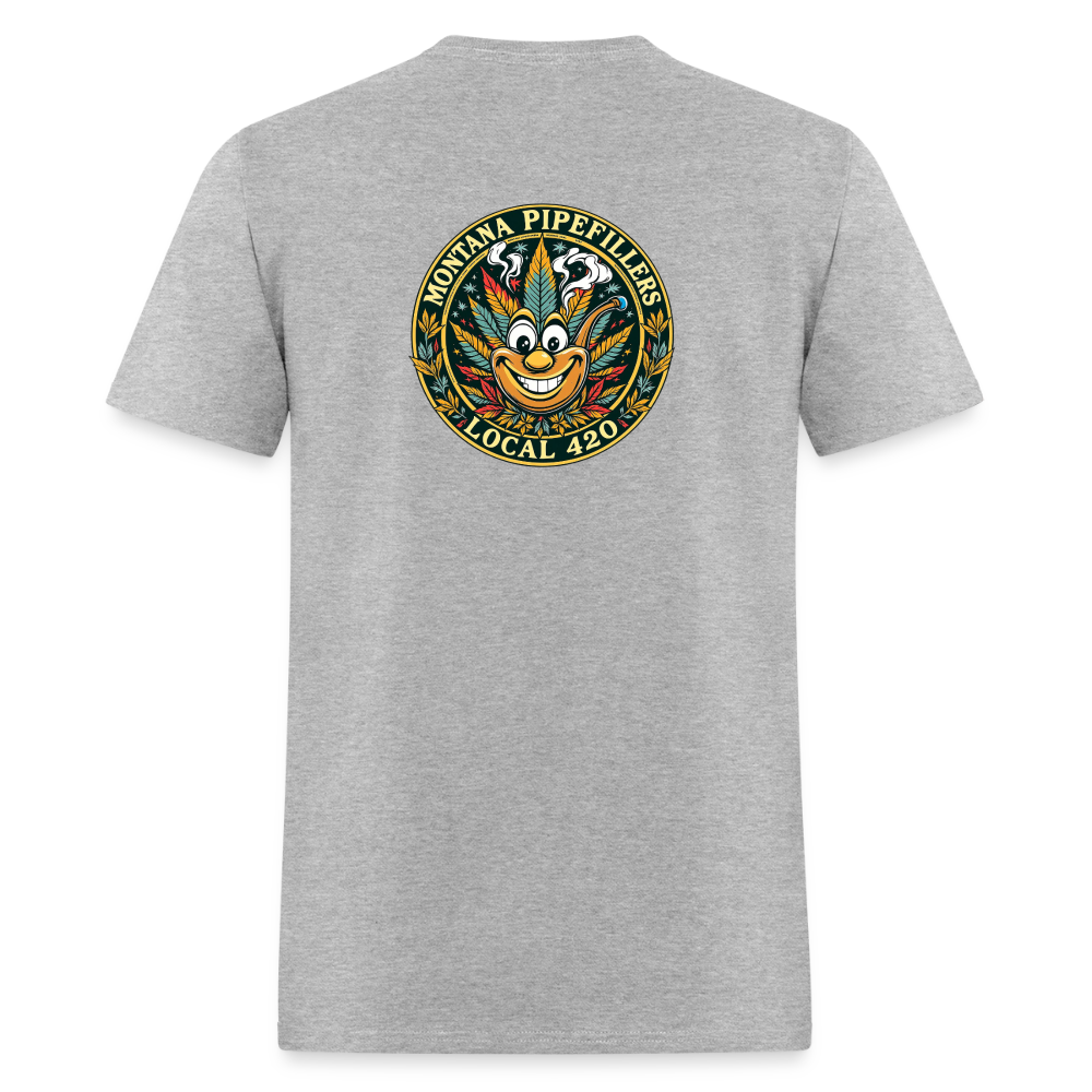 MONTANA PIPEFILLERS LOCAL 420 F/B DESIGN Men's T-Shirt - heather gray