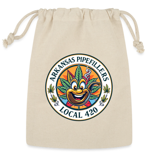 ARKANSAS PIPEFILLERS LOCAL 420 Reusable Gift Bag - Natural