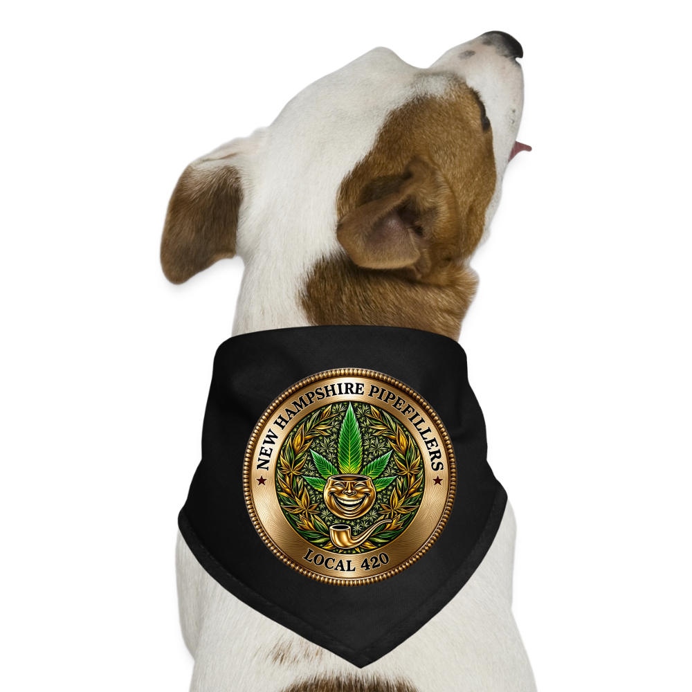 NEW HAMPSHIRE PIPEFILLERS UNION LOCAL 420 Dog Bandana - black