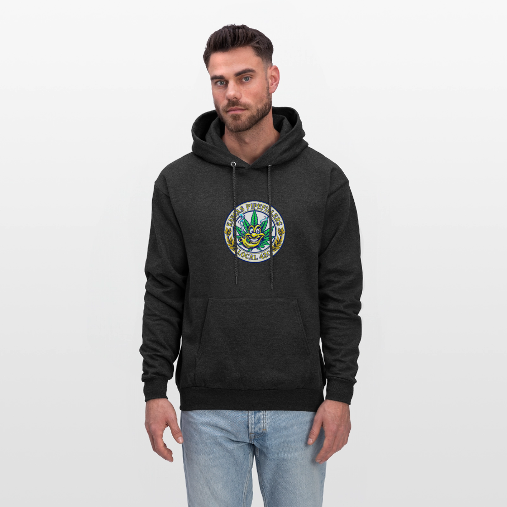 KANSAS PIPEFILLERS LOCAL 420 F/B DESIGNS Men's Hoodie - charcoal grey