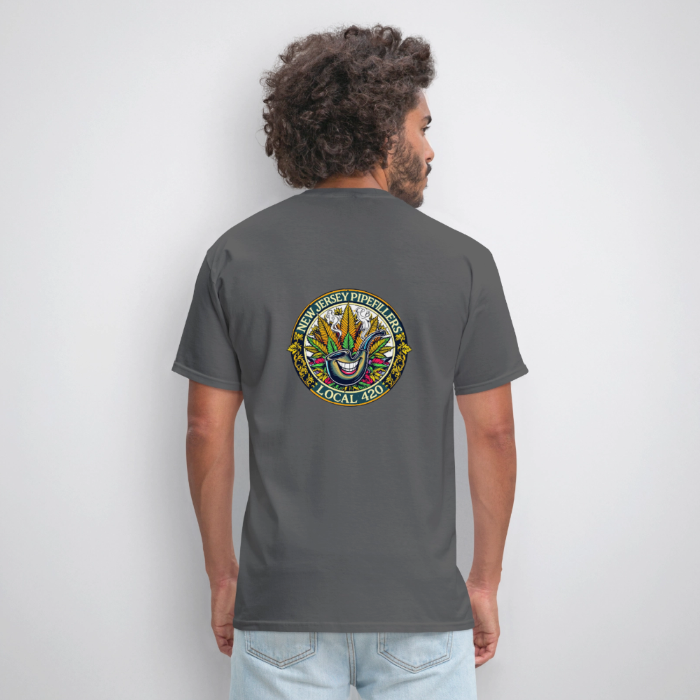 NEW JERSEY PIPEFILLERS LOCAL 420 F/B DESIGN Men's T-Shirt - charcoal