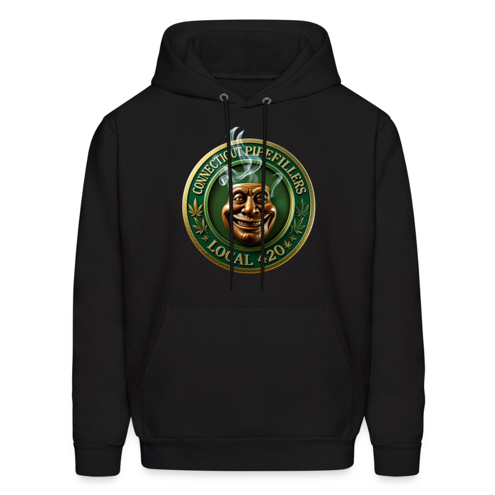 CONNECTICUT PIPEFILLERS LOCAL 420 Men's Hoodie - black