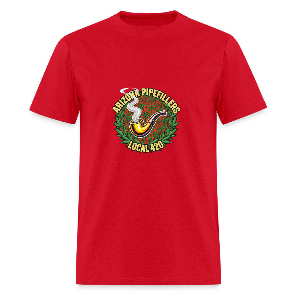 ARIZONA PIPEFILLERS LOCAL 420  F/B DESIGN Men's T-Shirt - red