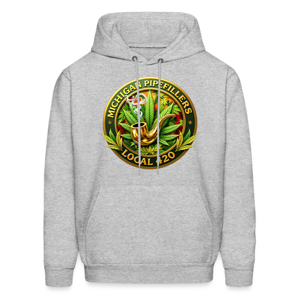 MICHIGAN PIPEFILLERS LOCAL 420 F/B DESIGN Men's Hoodie - heather gray