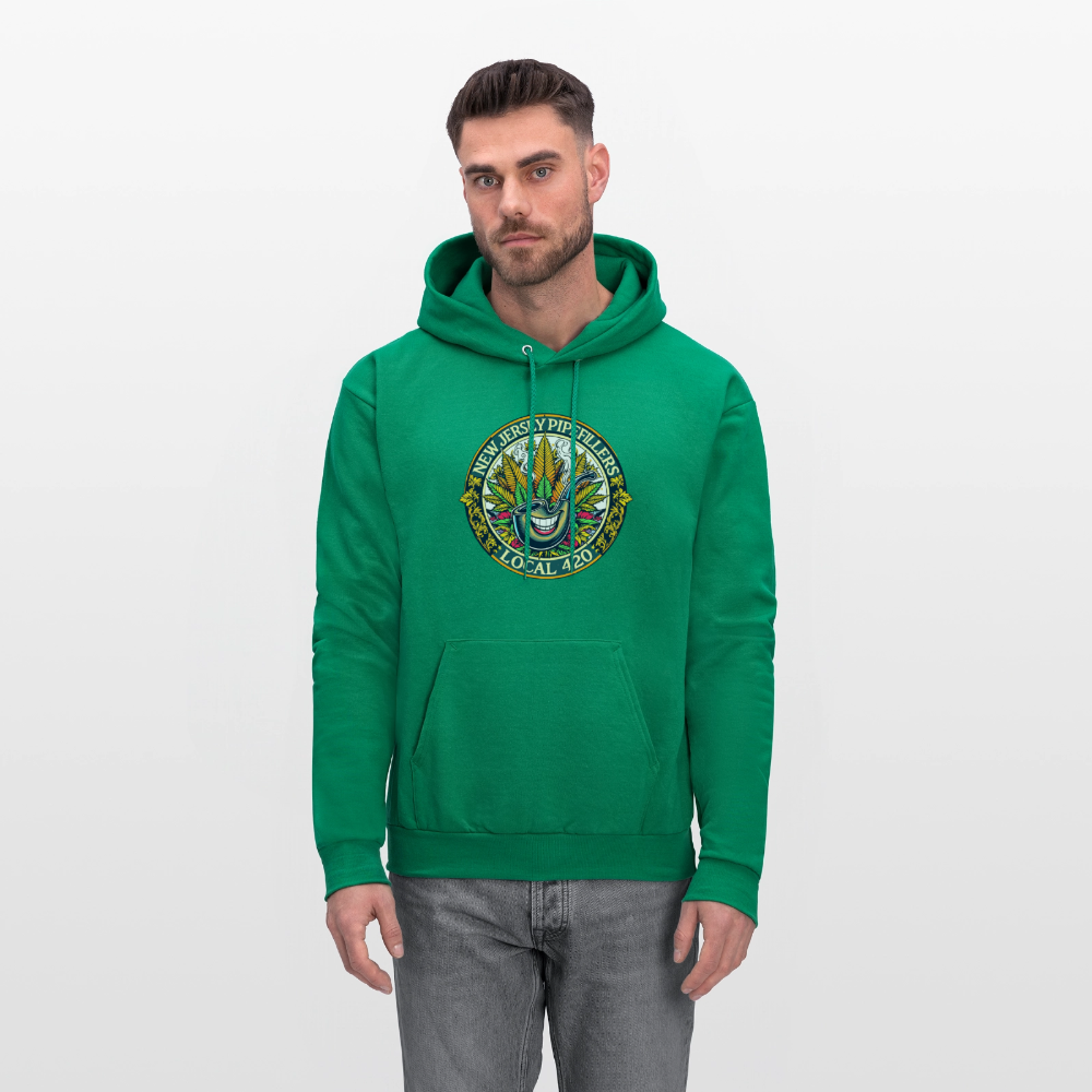 NEW JERSEY PIPEFILLERS LOCAL 420 F/B DESIGN Men's Hoodie - kelly green