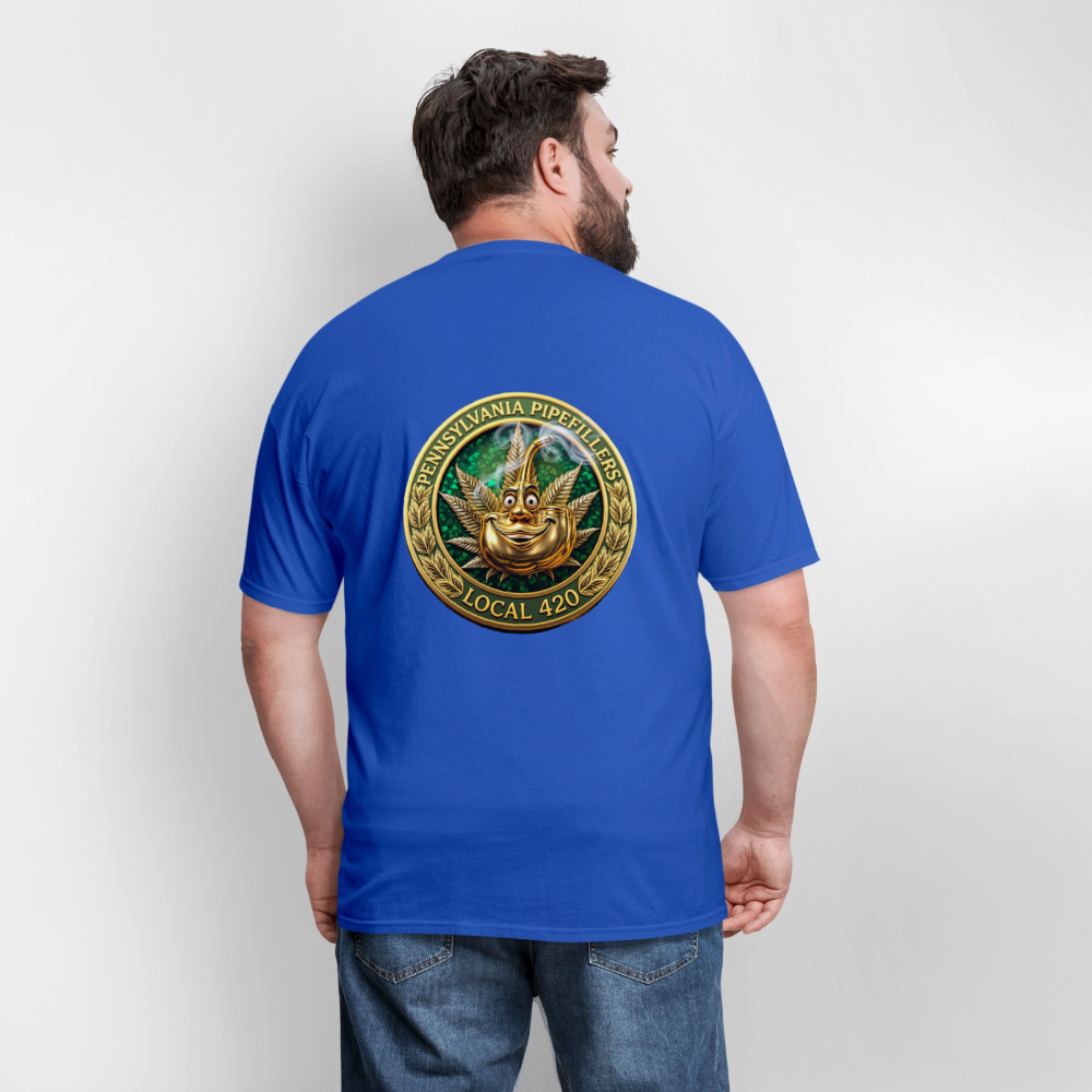 PENNSYLVANIA PIPEFILLERS LOCAL 420 F/B DESIGNS Men's T-Shirt - royal blue