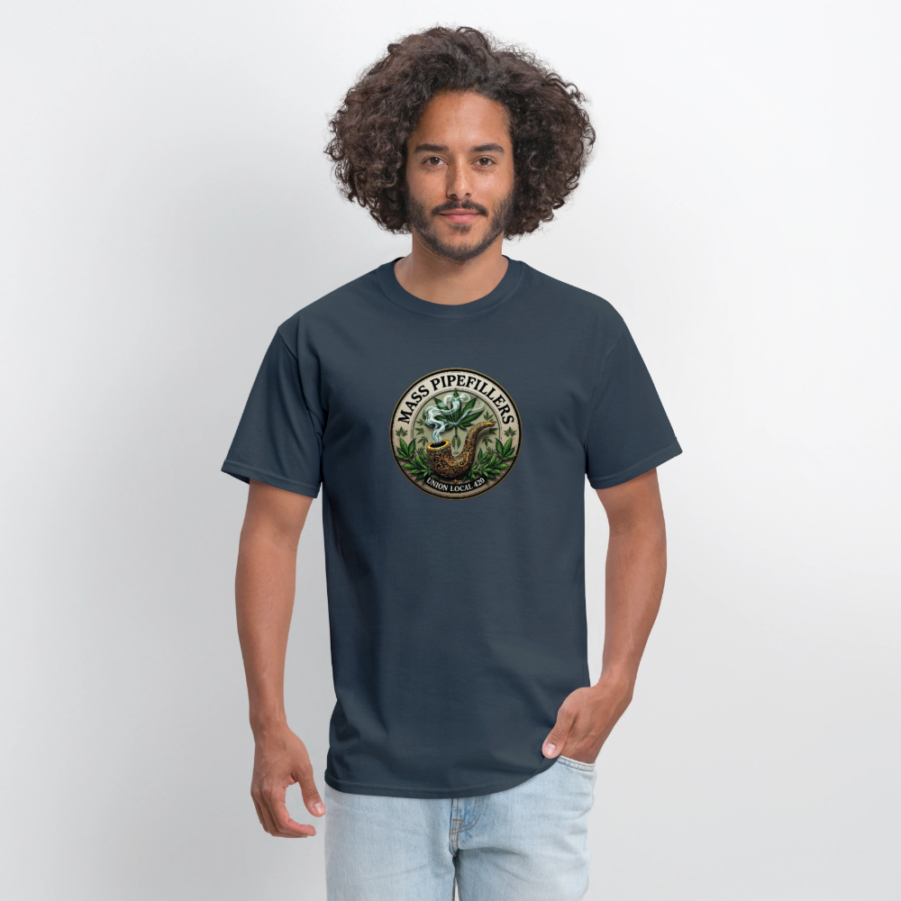 MASS PIPEFILLERS LOCAL 420 Men's T-Shirt -  blue dusk