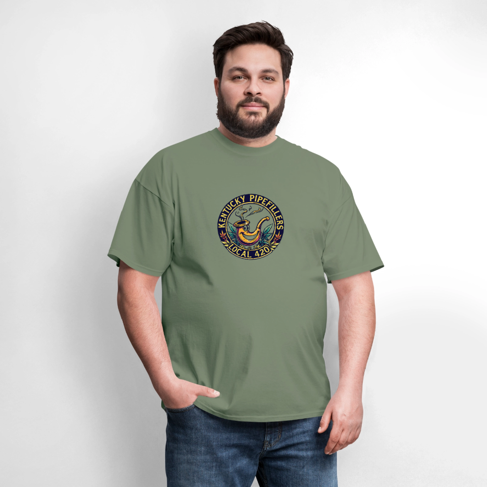 KENTUCKY PIPEFILLERS LOCAL 420 Men's T-Shirt - military green