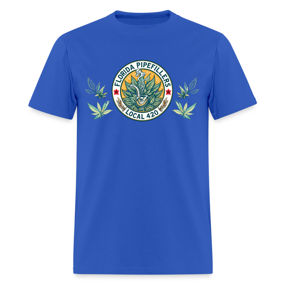 FLORIDA PIPEFILLERS LOCAL 420 F/B DESIGN Men's T-Shirt - royal blue