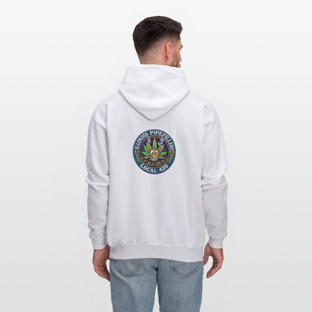 ILLINOIS PIPEFILLERS LOCAL 420 F/B DESIGN Men's Hoodie - white