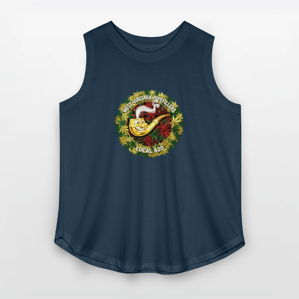 WEST VIRGINIA PIPIEFILLERS LOCAL 420 Men's Women's Curvy Relaxed Tank Top - denim