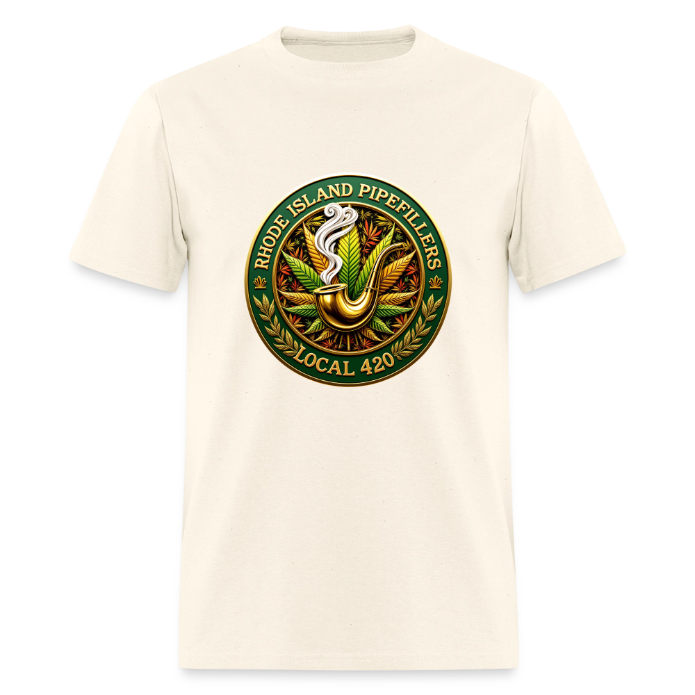 RHODE ISLAND PIPEFILLERS LOCAL 420 F/B DESIGNS Men's T-Shirt - sweet cream heather