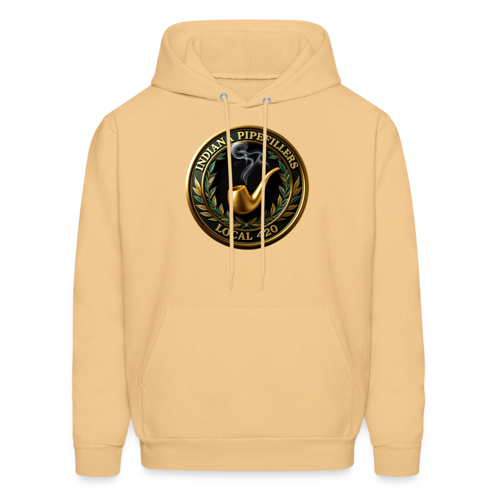 INDIANA PIPEFILLERS LOCAL 420 F/B DESIGN Men's Hoodie - light gold 