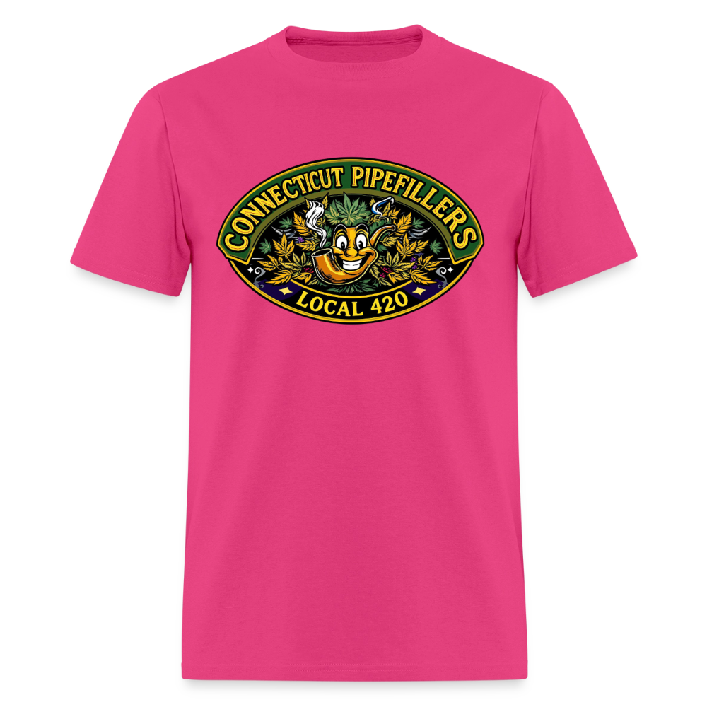 CONNECTICUT PIPEFILLERD LOCAL 420 F/B DESIGN Men's T-Shirt - fuchsia