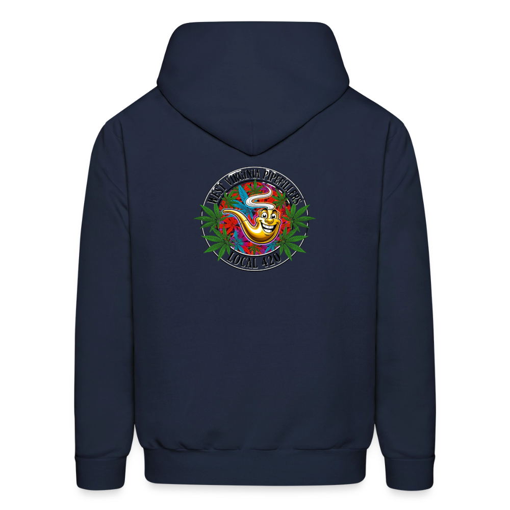 WEST VIRGINIA PIPEFILLERS LOCAL 420 F/B DESIGN  Men's  Hoodie - navy