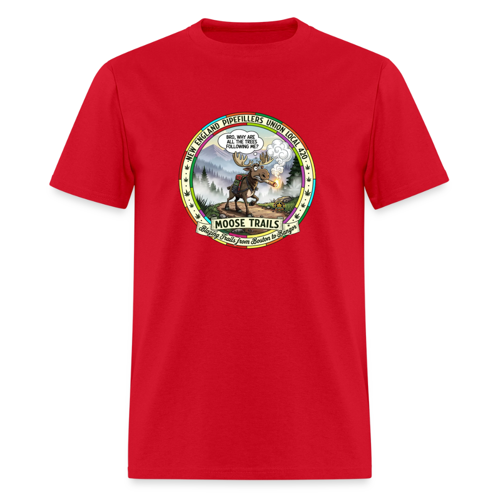 NEW ENGLAND PIPEFILLERS UNION LOCAL 420 "BRO" Soft Cotton Tee - red