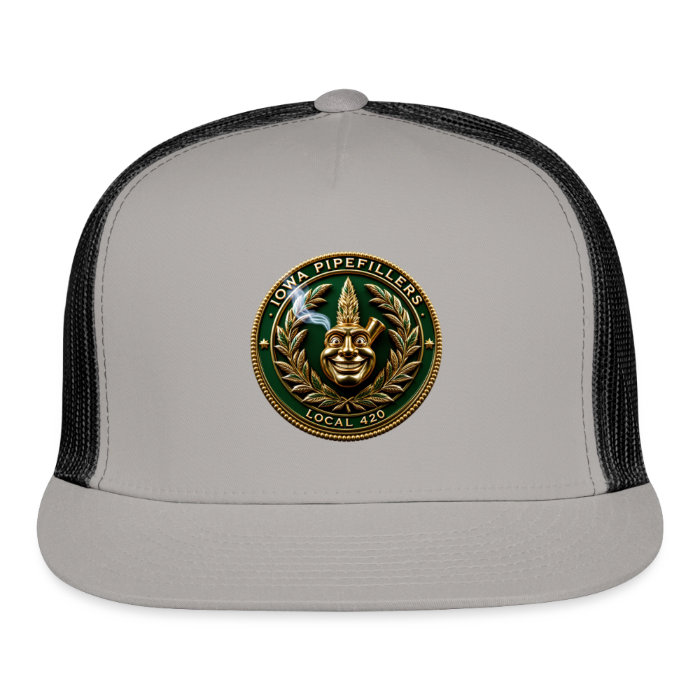 IOWA PIPEFILLERS LOCAL 420 Trucker Hat - gray/black