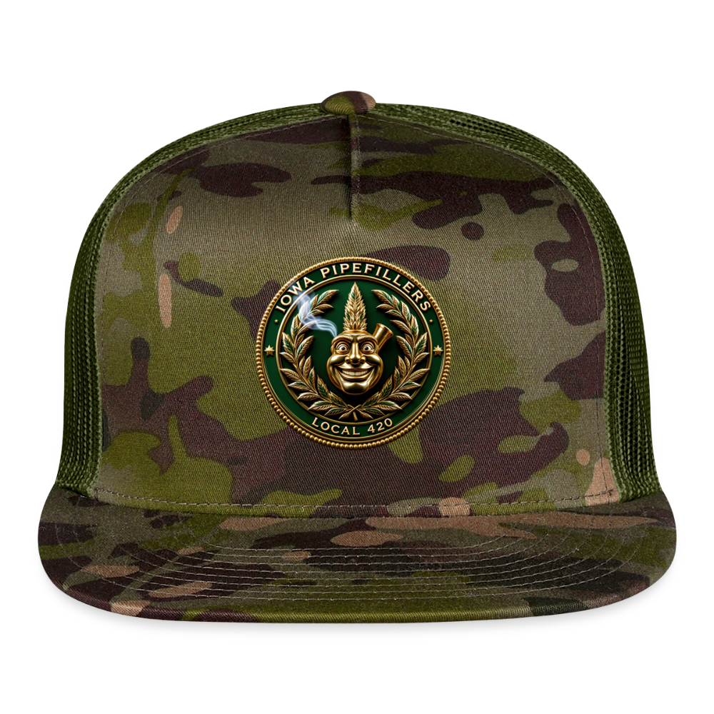IOWA PIPEFILLERS LOCAL 420 CAMO Trucker Hat - MultiCam\green