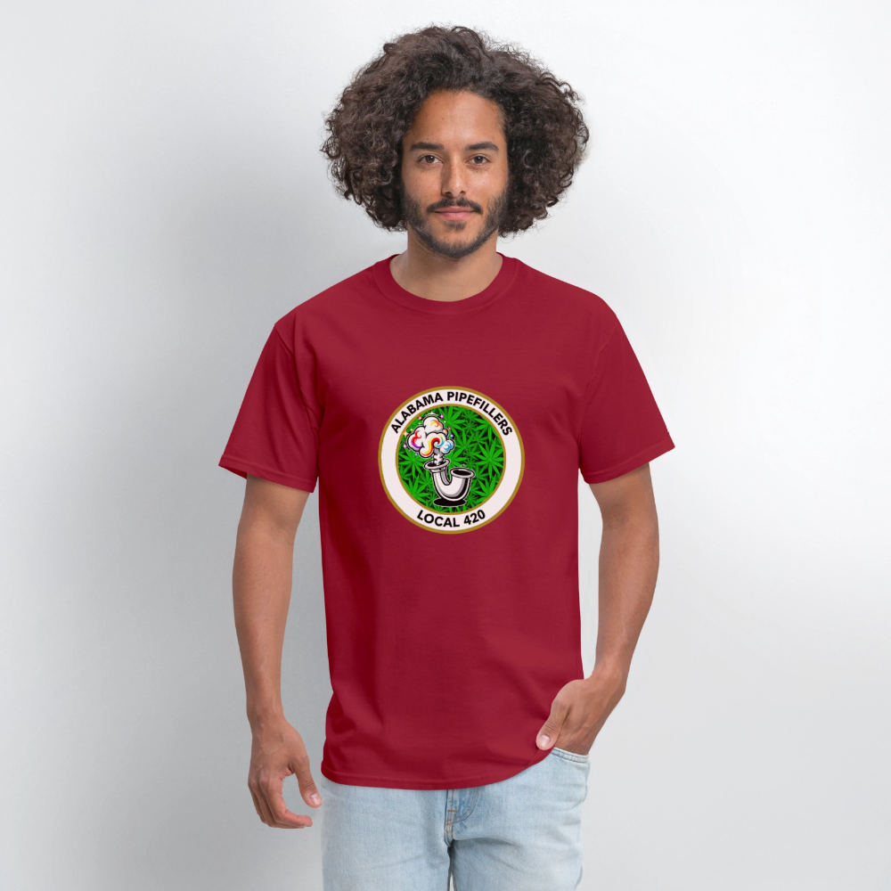 ALABAMA -PIPEFILLERS LOCAL 420 F/B EMBLEMS Men's T-Shirt - true red