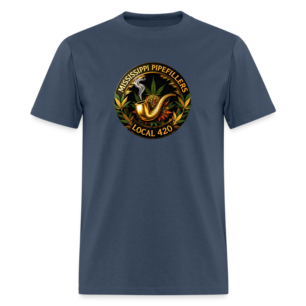 MISSISSIPPI PIPEFILLERS LOCAL 420 Men's T-Shirt -  blue dusk