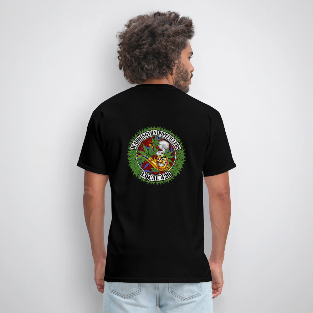 WASHINGTON PIPEFILLERS LOCAL 420 F/B DESIGN Men's T-Shirt - black