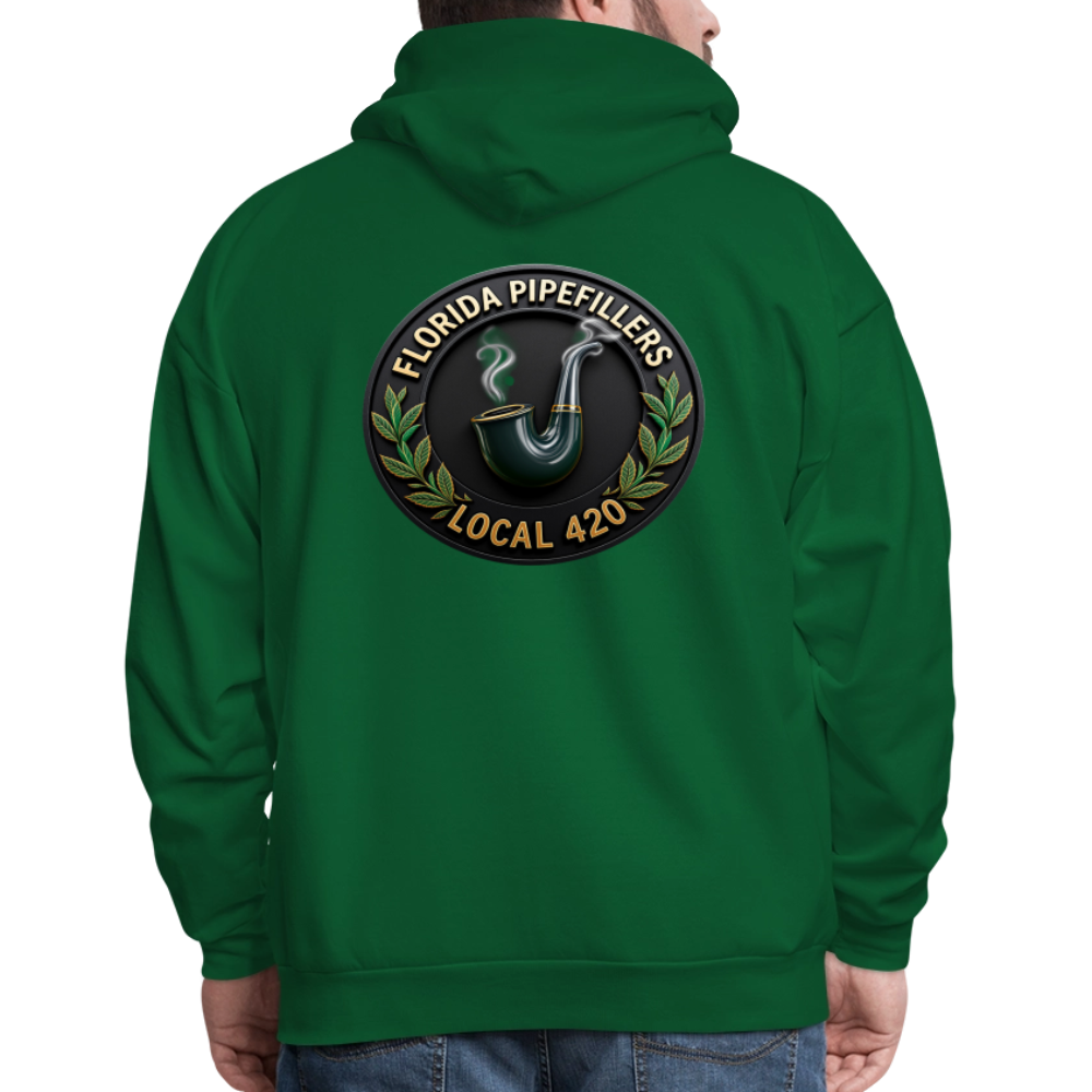 FLORIDA PIPEFILLERS LOCAL 420 F/B DESIGN Men's Hoodie - forest green