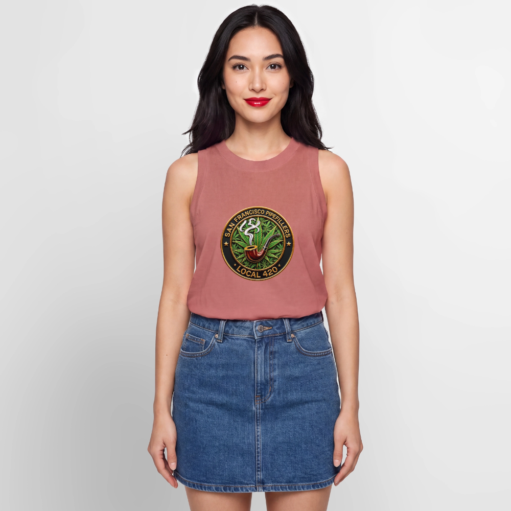 SAN FRANCISCO PIPEFILLERS LOCAL 420 Women's Relaxed Tank Top - mauve