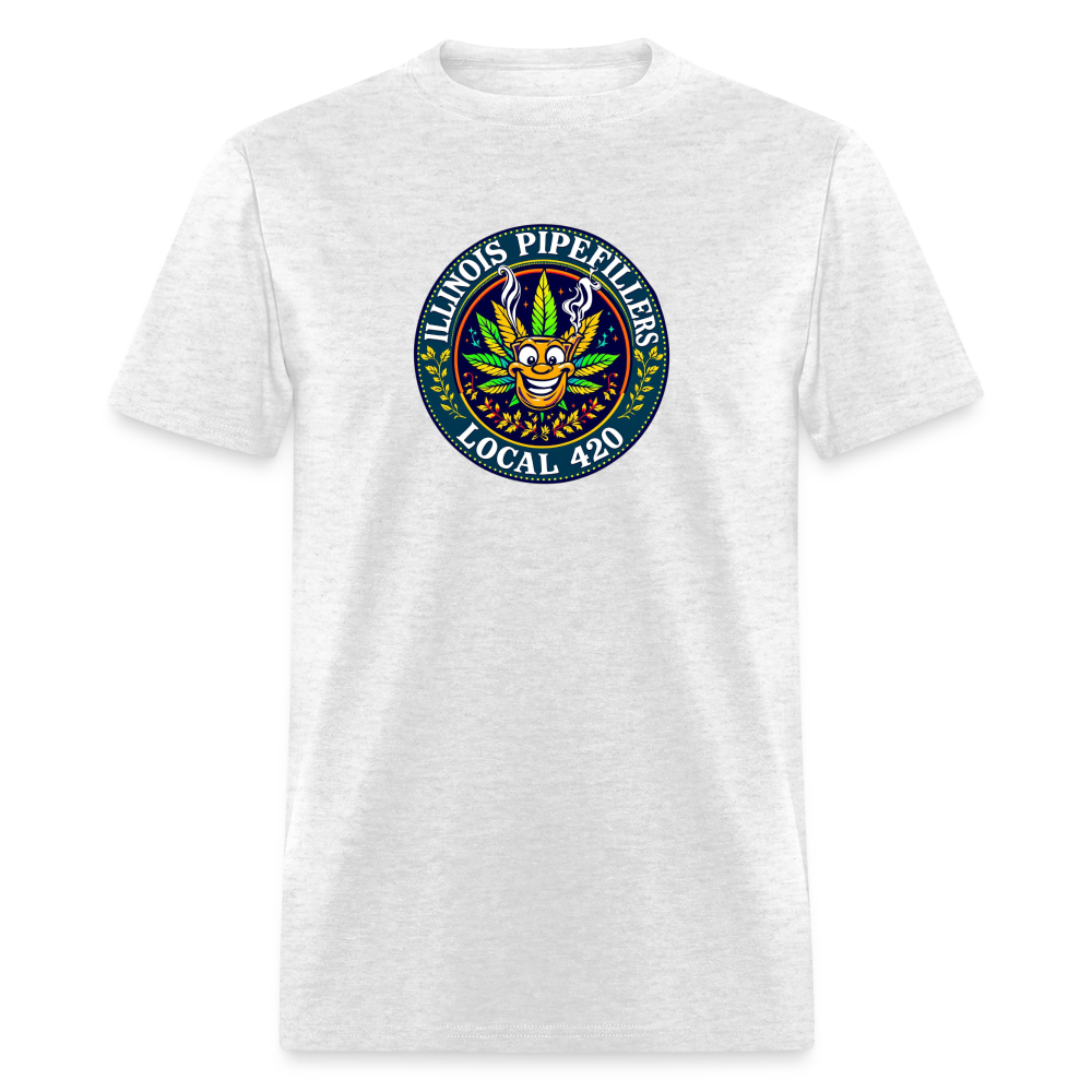 ILLINOIS PIPEFILLERS LOCAL 420 Men's T-Shirt - light heather gray