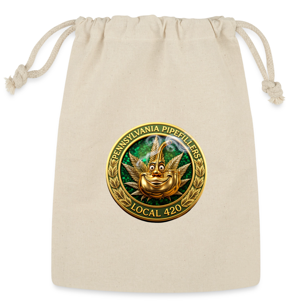 PENNSYLVANIA PIPEFILLERS LOCAL 420 Reusable Gift Bag - Natural