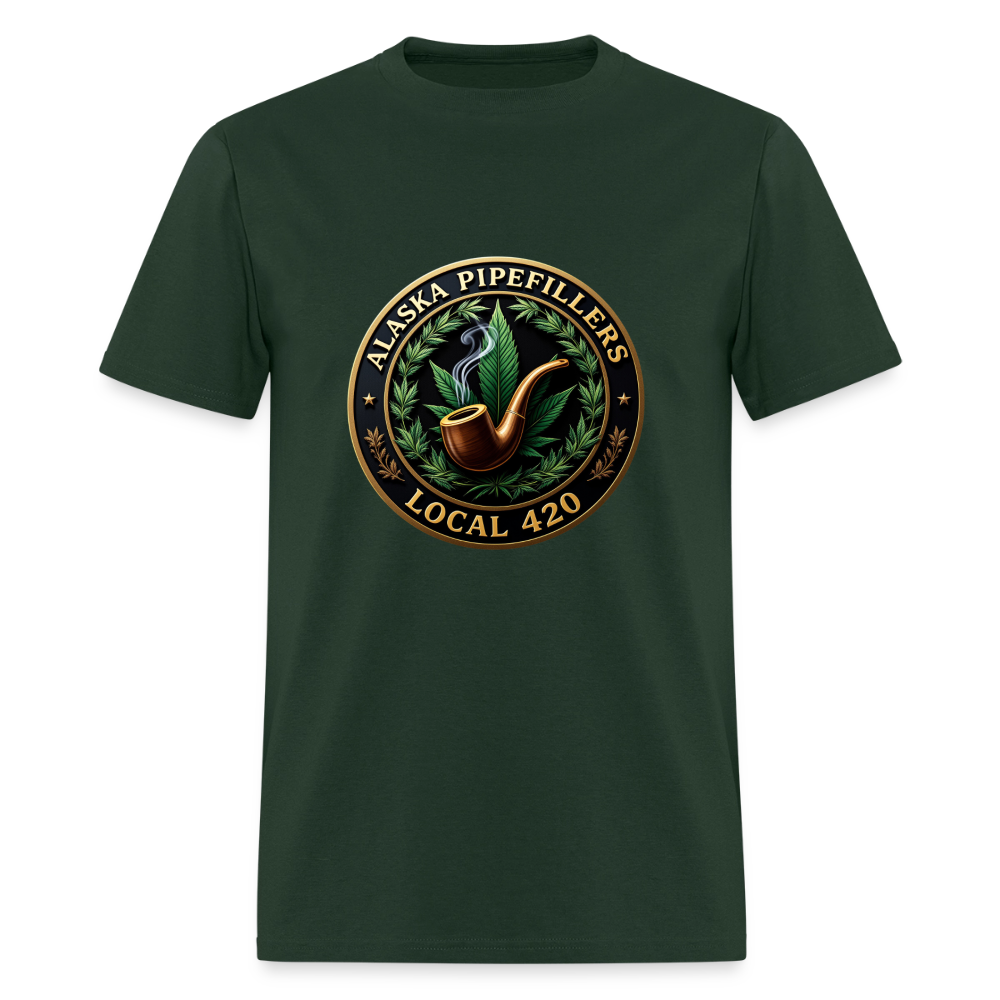 ALASKA PIPEFILLERS LOCAL 420 Men's T-Shirt - forest green