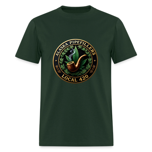 ALASKA PIPEFILLERS LOCAL 420 Men's T-Shirt - forest green