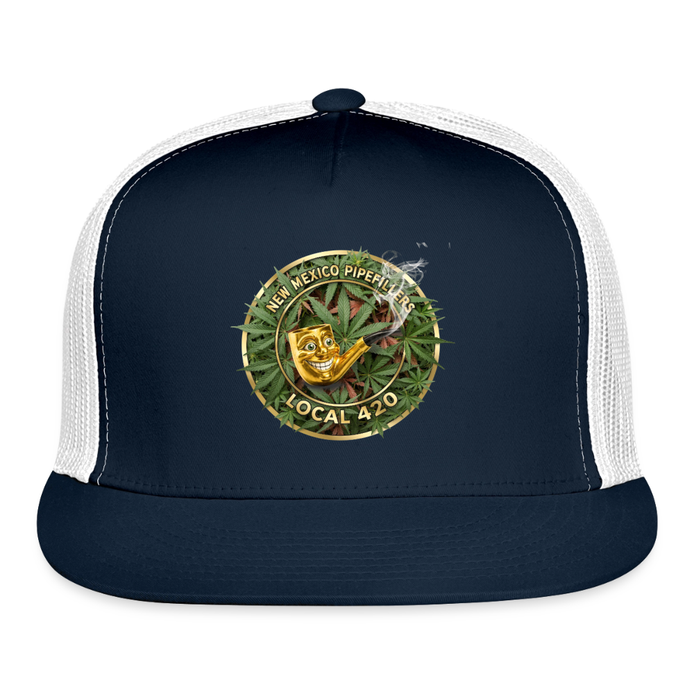 NEW MEXICO PIPEFILLERS LOCAL 420 Trucker Hat - navy/white