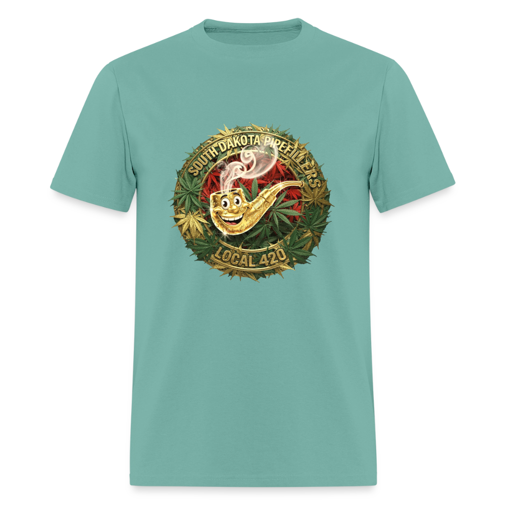 SOUTH DAKOTA PIPEFILLERS LOCAL 420 Men's T-Shirt - aquatic