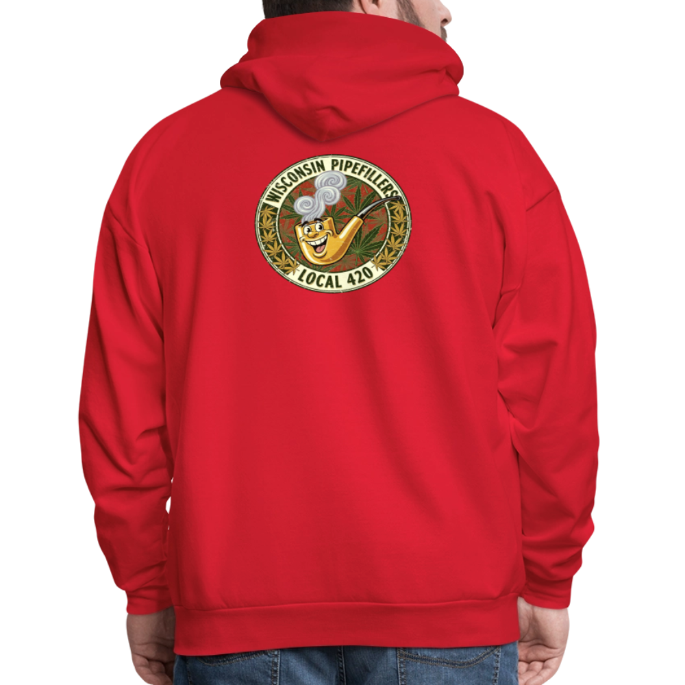 WISCONSIN PIPEFILLERS LOCL 420 F/B DESIGN Men's Hoodie - red