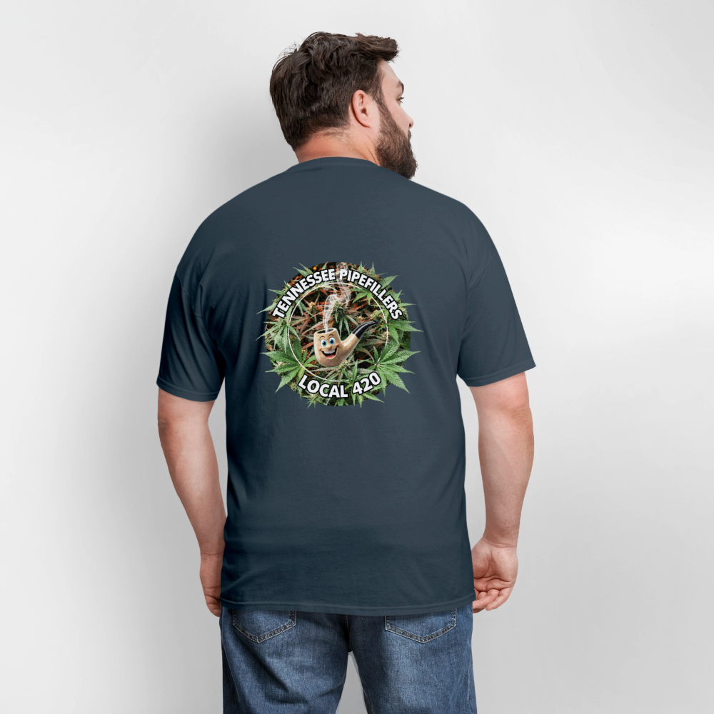 TENNESSEE PIPEFILLERS LOCAL 420 F/B DESIGN Men's T-Shirt -  blue dusk