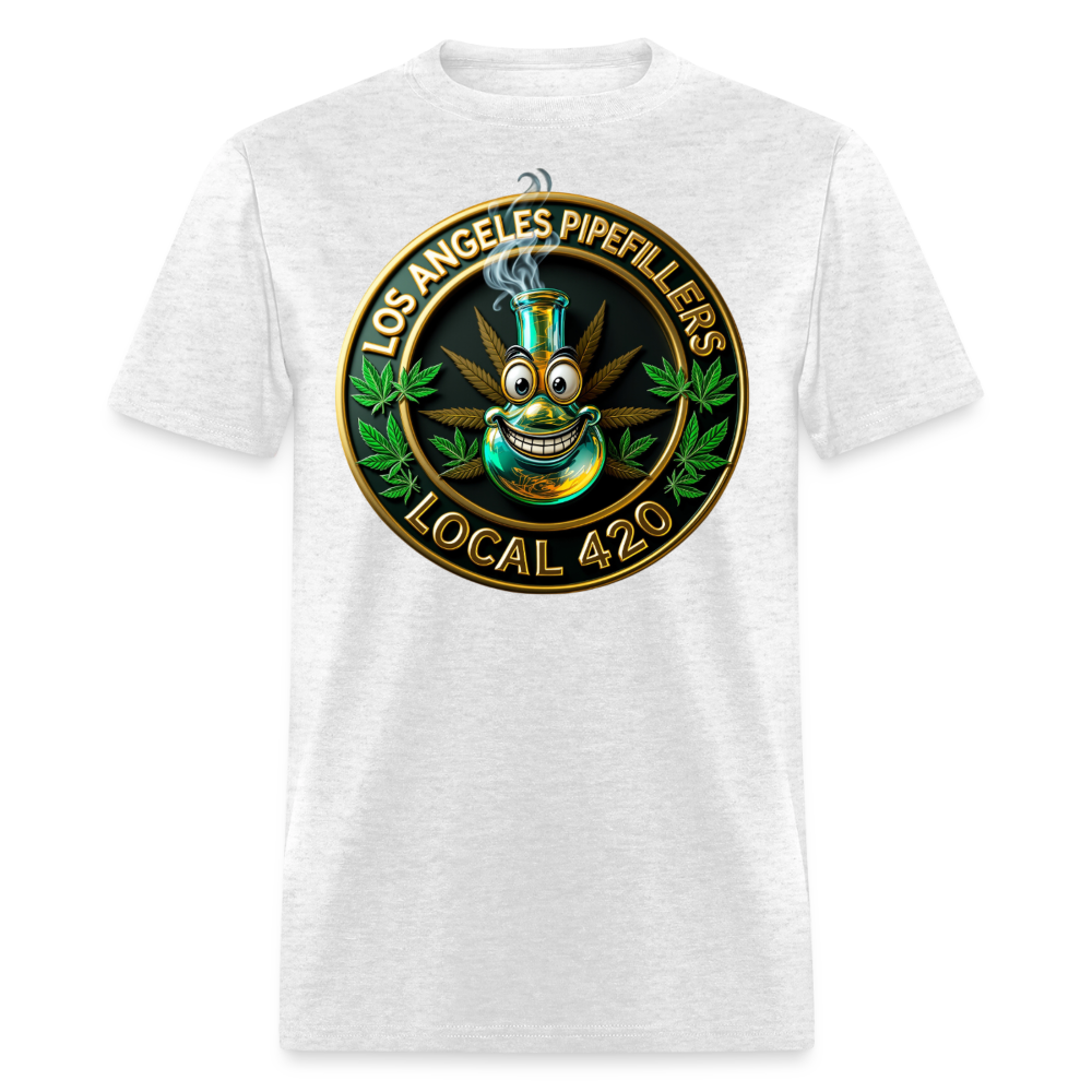 LOS ANGLES PIPEFILLERS LOCAL 420 Men's T-Shirt - light heather gray