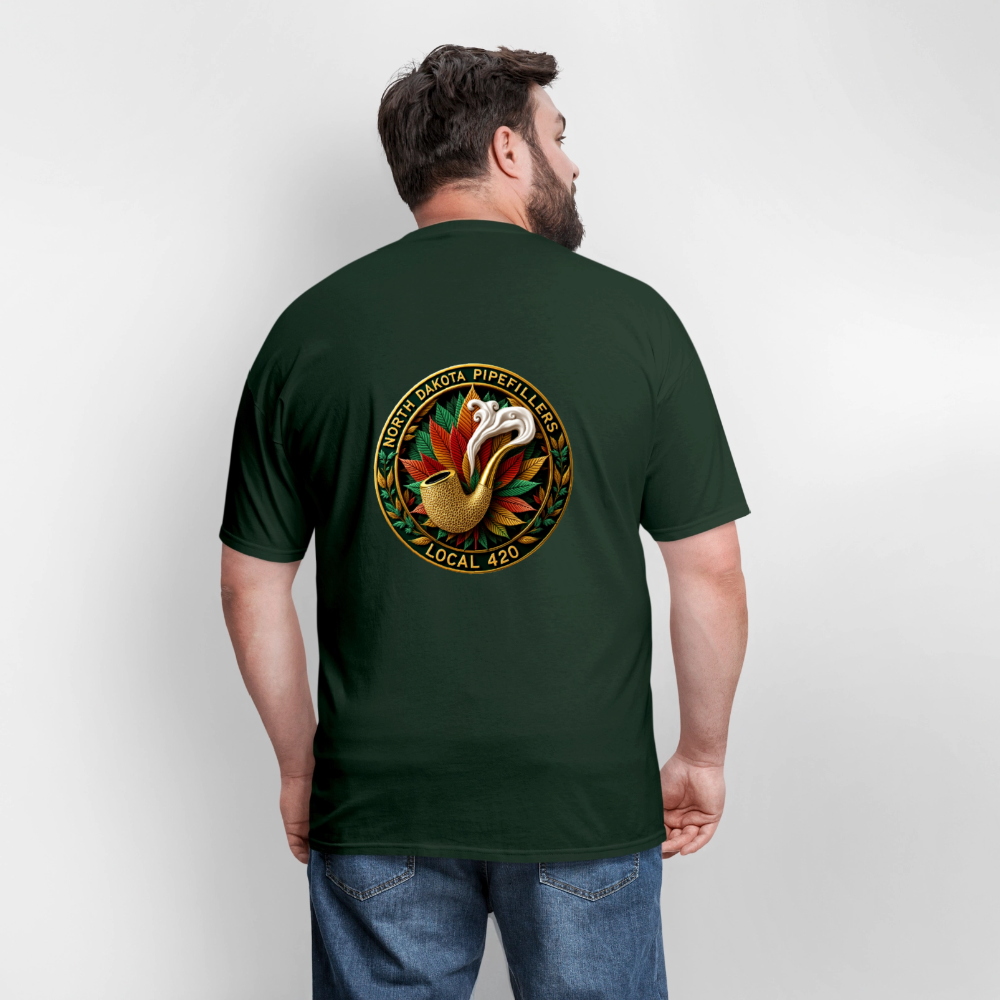 NORTH DAKOTA PIPEFILLERS LOCAL 420 F/B DESIGNS Men's T-Shirt - forest green