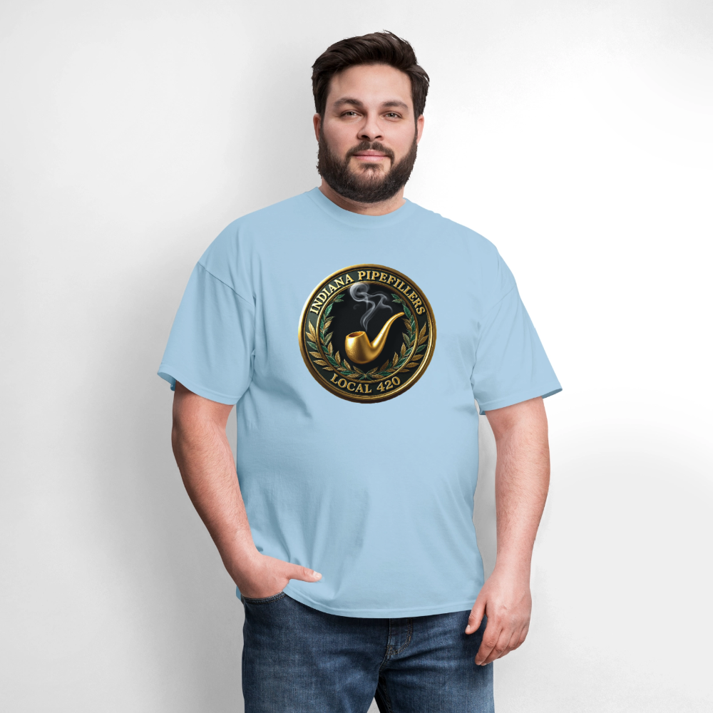INDIANA PIPEFILLERS LOCAL 420 Men's T-Shirt - powder blue