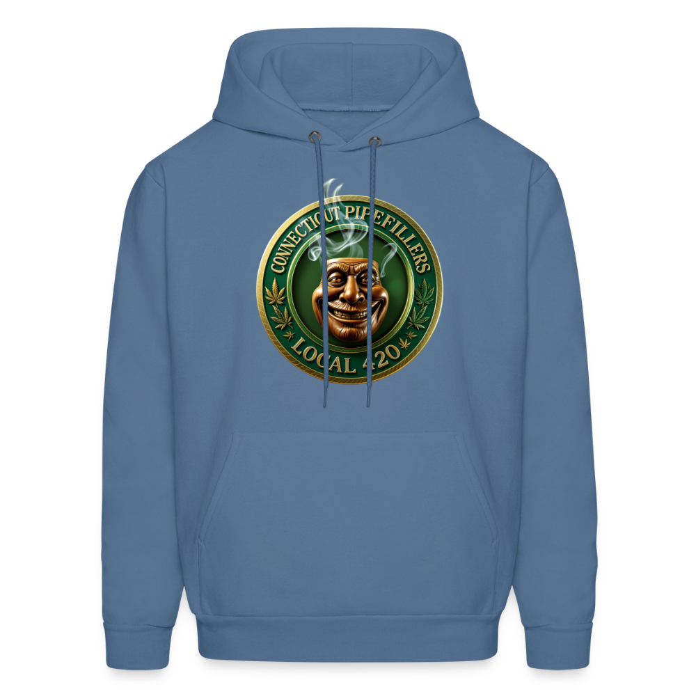CONNECTICUT PIPEFILLERS LOCAL 420 F/B DESIGN Men's  Hoodie - denim blue