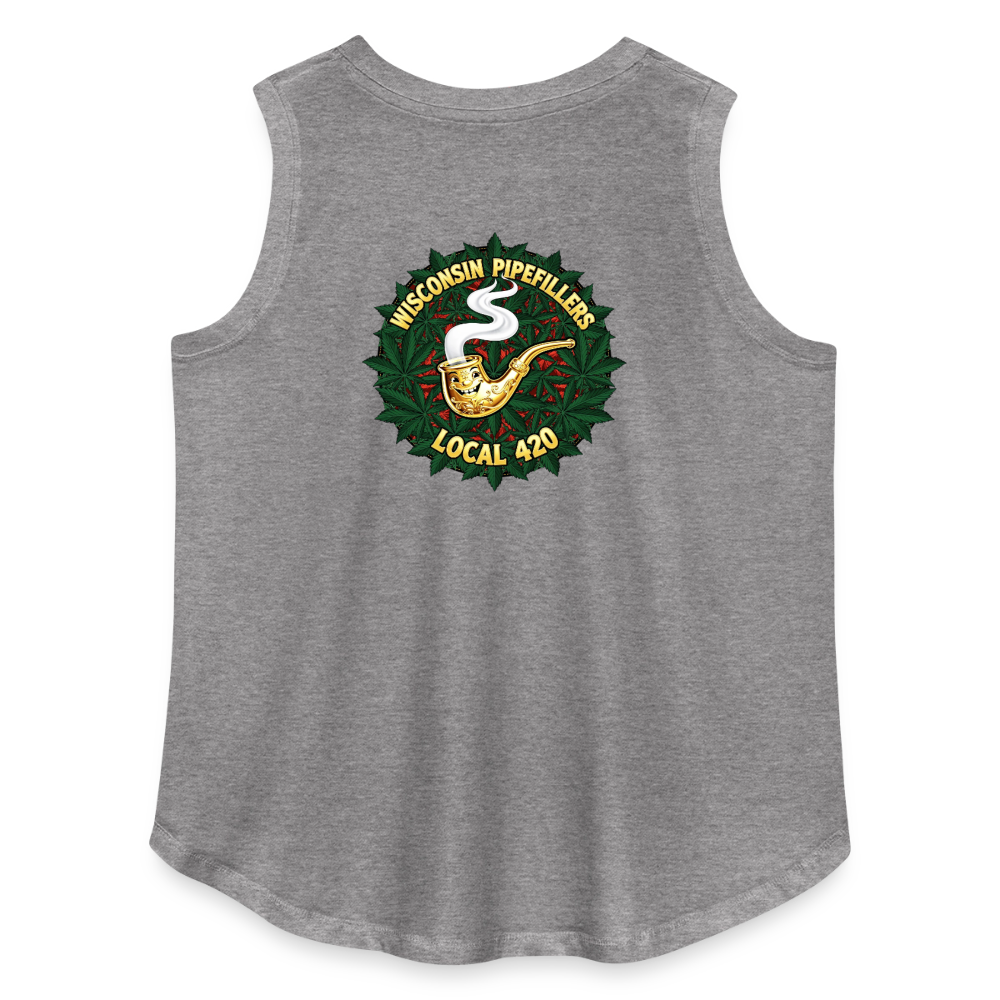 WISCONSIN PIPEFILLERS LOCAL 420 Women's Curvy Relaxed Tank Top - granite heather 