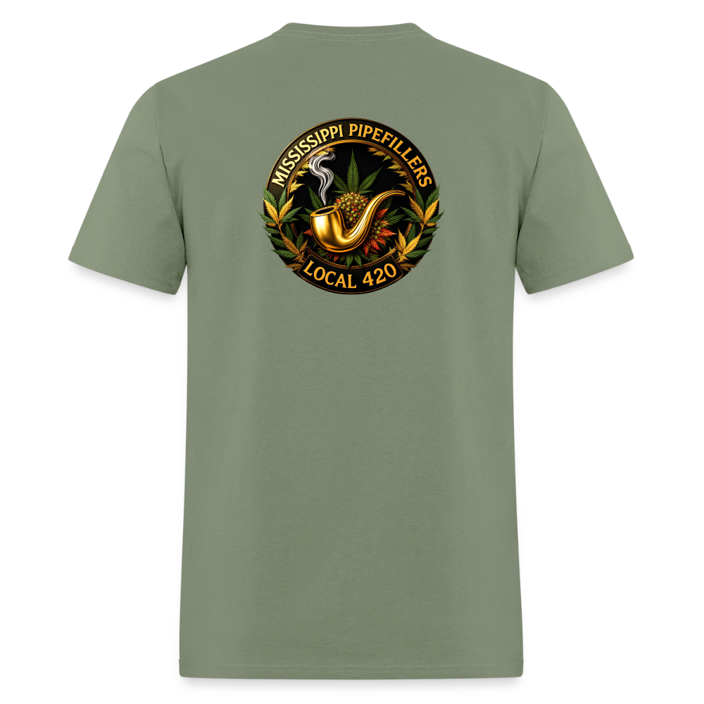 MISSISSIPPI PIPEFILLERS LOCAL 420 Men's T-Shirt - military green