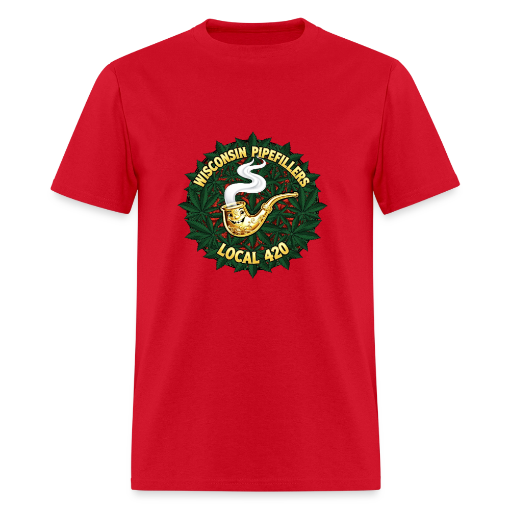WISCONSIN PIPEFILLERS LOCAL 420 Men's T-Shirt - red