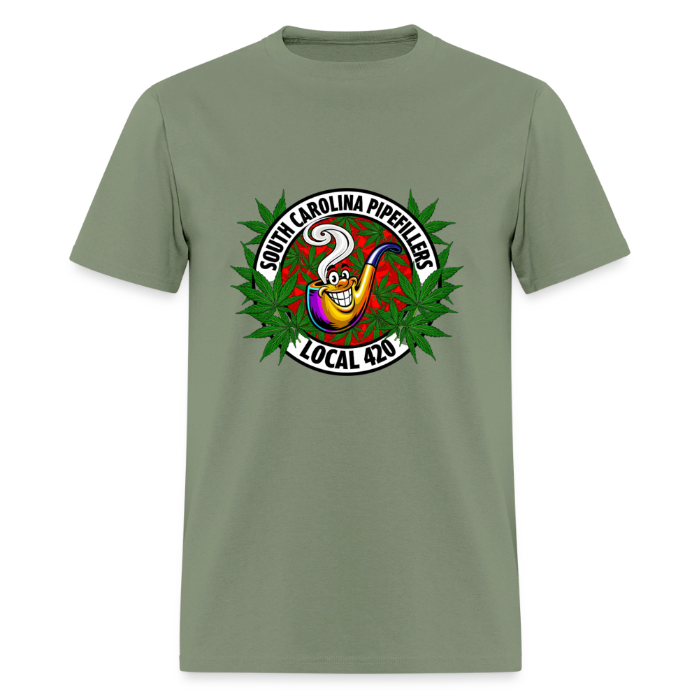 SOUTH CAROLINA PIPEFILLERS LOCAL 420 F/B DESIGN Men's T-Shirt - military green