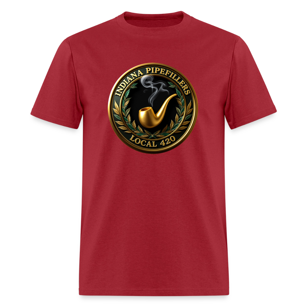 INDIANA PIPEFILLERS LOCAL 420 F/B DESIGN Men's T-Shirt - true red