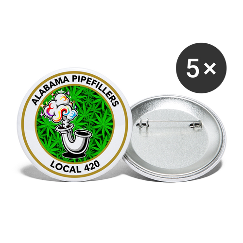 ALABAMA PIPEFILLERS LOCAL 420 Union Buttons small 1'' (5-pack) - white