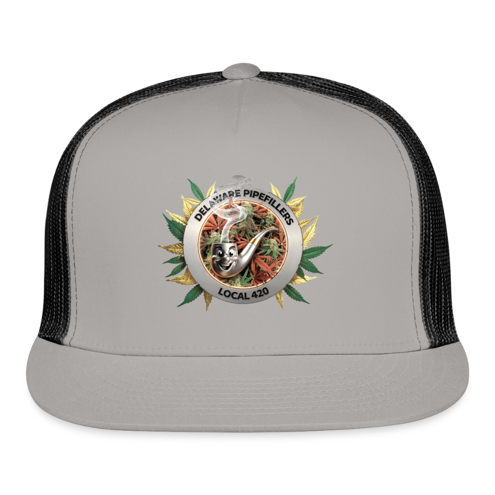 DELAWARE PIPEFILLERS LOCAL 420  Trucker Hat - gray/black