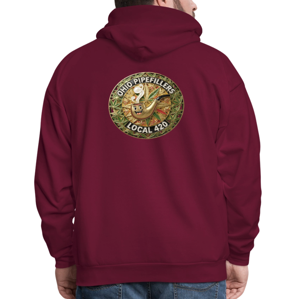 OHIO PIPEFILLERS LOCAL 420  F/B DESIGNS Men's Hoodie - burgundy