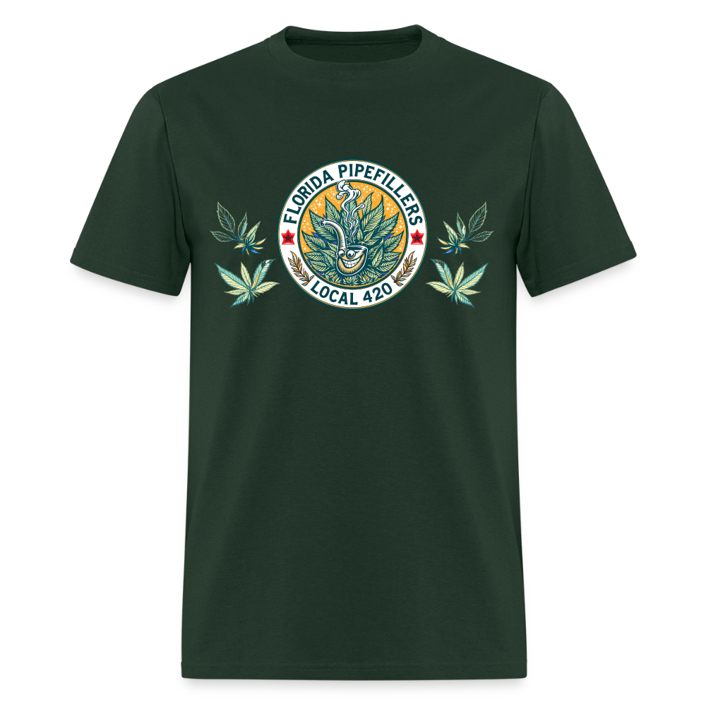 FLORIDA PIPEFILLERS LOCAL 420 Men's T-Shirt - forest green