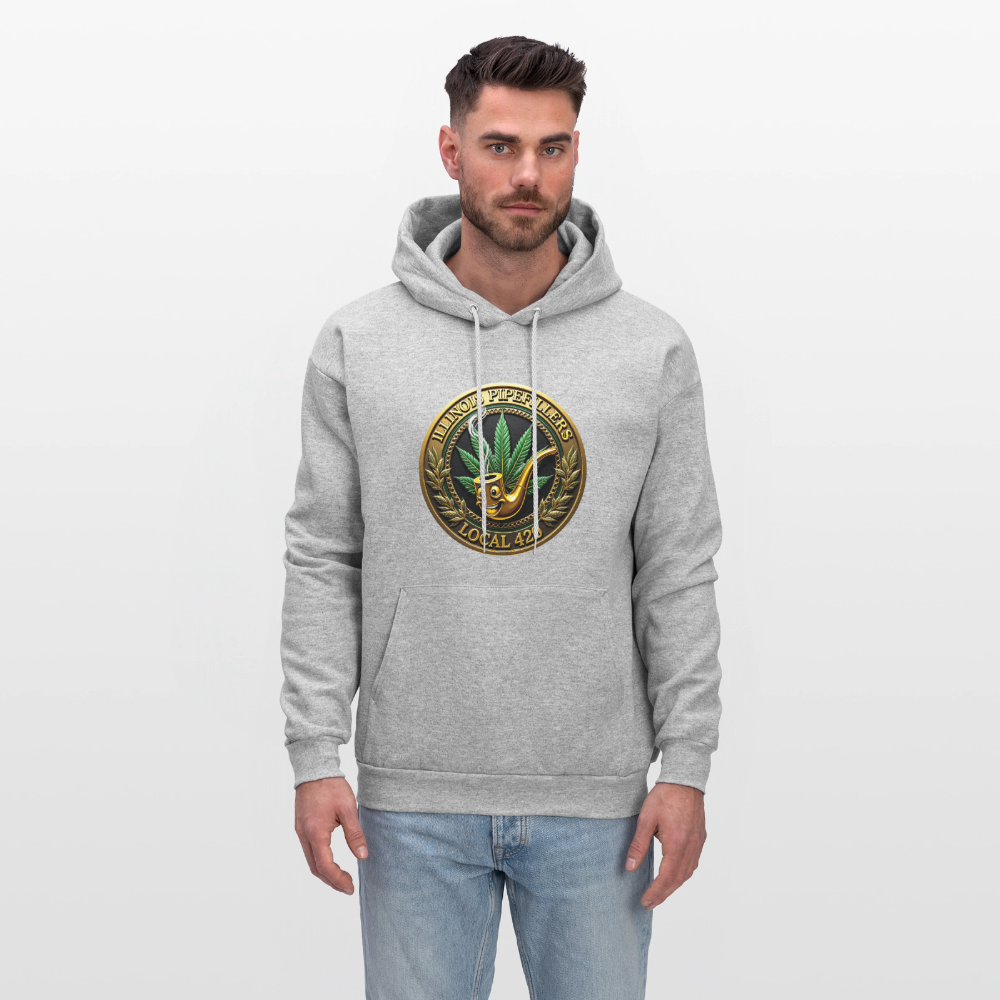 ILLINOIS PIPEFILLERS LOCAL 420  Men's Hoodie - heather gray