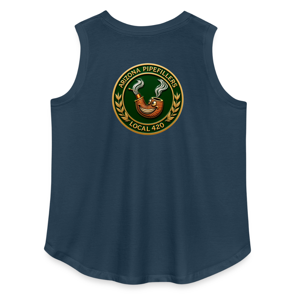 ARIZONIA PIPEFILLERS LOCAL 420 F/B DESIGN Women's Curvy Relaxed Tank Top - denim